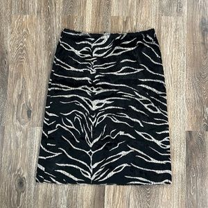 Sisley Animal faux fur skirt